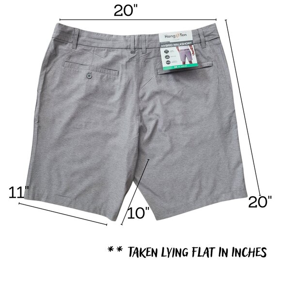 Hang Ten Men Hybrid Walkshort Since 1960 Gray Regular Fit Quick Dry Size 38 (XXL - Picture 13 of 14